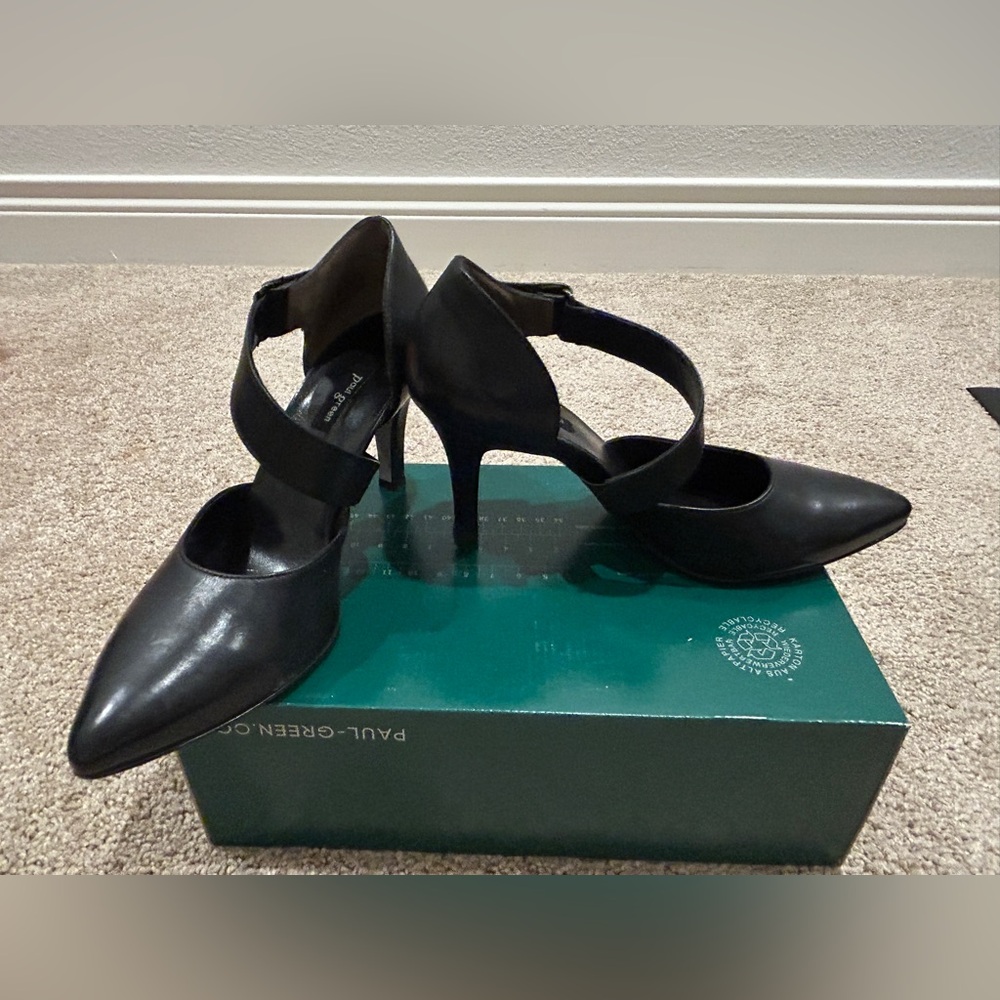 Paul Green Desire d’Orsay Black Leather Pumps sz 8 or 5.5 - Picture 3 of 10